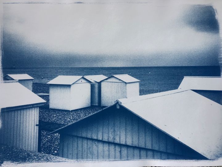 Fotografie getiteld "Cyanotype / Cabanon…" door Thomas Reveau, Origineel Kunstwerk, Film fotografie