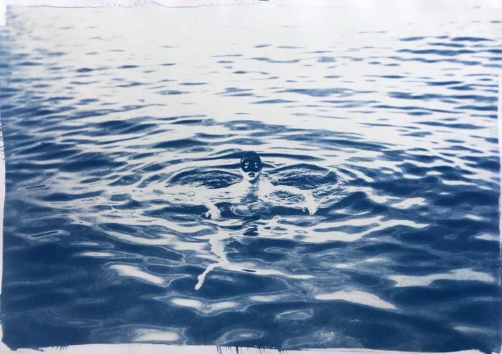 Photographie intitulée "Le plongeon" par Thomas Reveau, Œuvre d'art originale, Photographie argentique