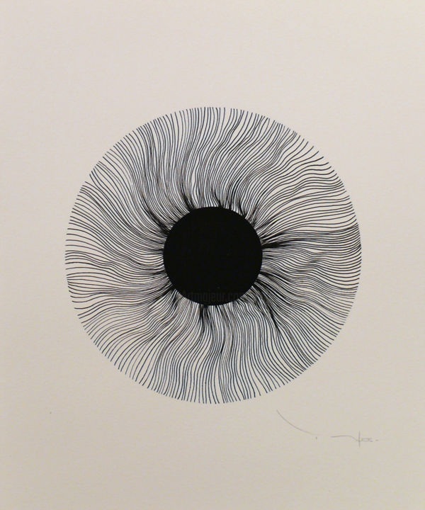 Drawing titled "Tehos - Black eye 01" by Tehos, Original Artwork, Other