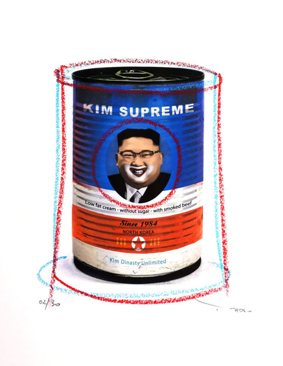 Printmaking titled "Tehos - Kim Supreme" by Tehos, Original Artwork, Digital Print