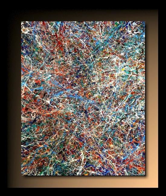 Картина под названием "Abstraction B07" - Tehos, Подлинное произведение искусства, Масло