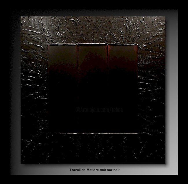 Malarstwo zatytułowany „Black Matrix 42” autorstwa Tehos, Oryginalna praca, Olej