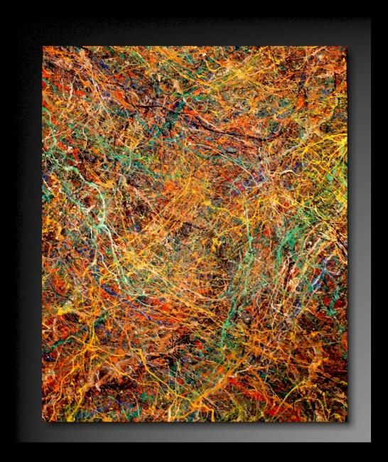 Painting titled "Abstraction B30" by Tehos, Original Artwork, Oil