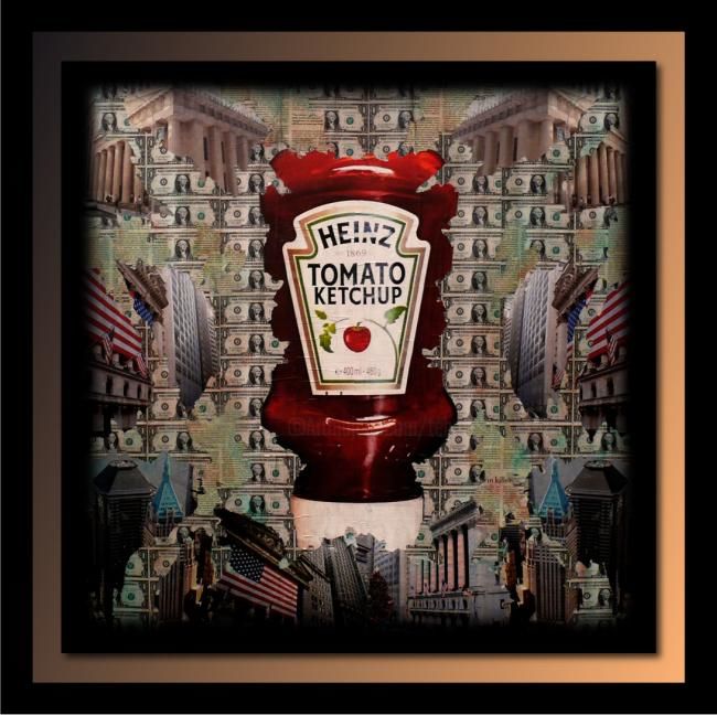 Peinture intitulée "Heinz Tomato Ketchu…" par Tehos, Œuvre d'art originale, Huile