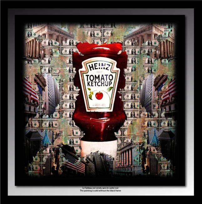 Pintura intitulada "Heinz Tomato Ketchu…" por Tehos, Obras de arte originais, Óleo