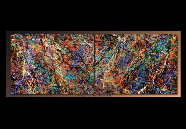 Peinture intitulée "Abstraction AW 07" par Tehos, Œuvre d'art originale, Huile