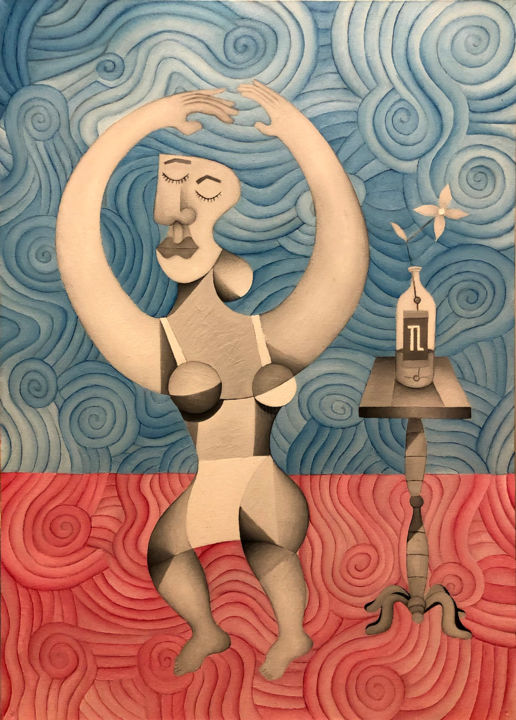 Pintura intitulada "Noturna II" por Teixeira Leite, Obras de arte originais, Óleo