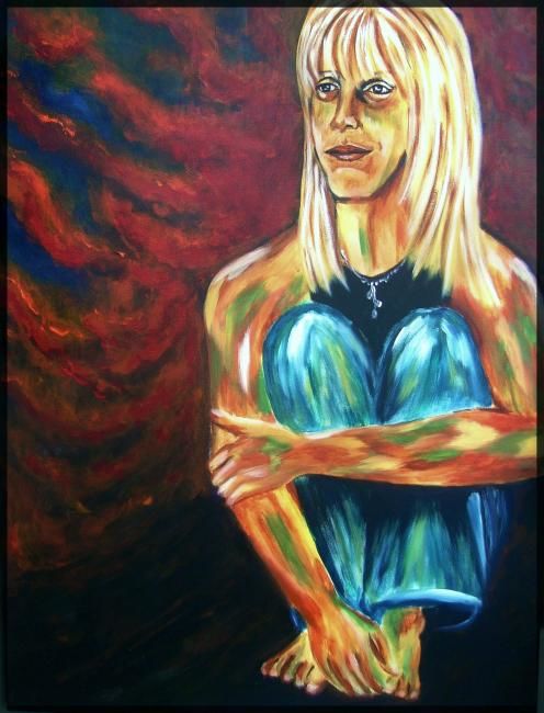 Painting titled "Ma meilleure ennemie" by Tekkamaki, Original Artwork, Oil