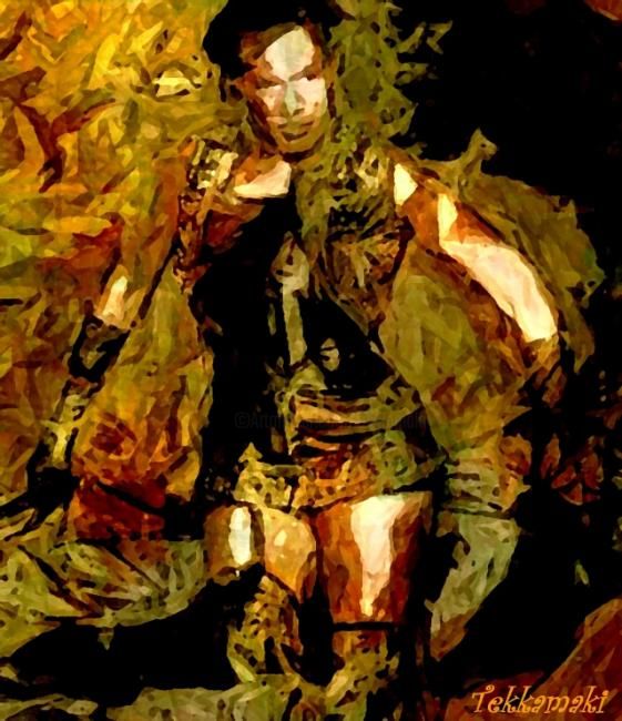 Arts numériques intitulée "Grace Jones" par Tekkamaki, Œuvre d'art originale, Peinture numérique