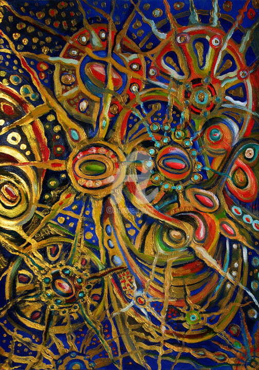 Painting titled "Ocean floor" by Temo D, Original Art, Oil
