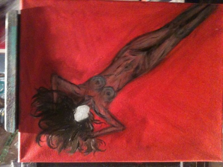 Painting titled "Submission" by Nicole Potter, Original Artwork, Oil