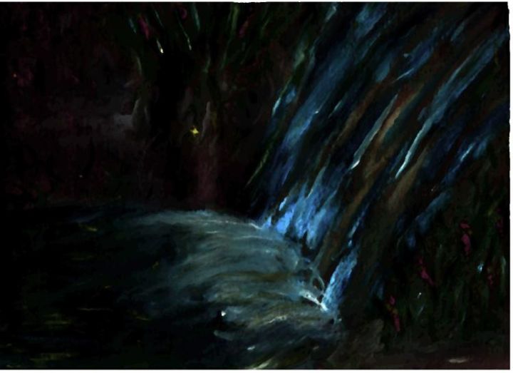 Painting titled "The Waterfall" by Ryan Mack, Original Art,