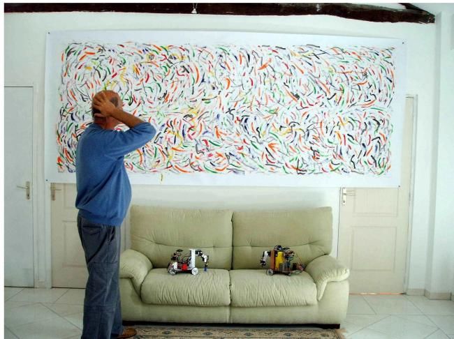 Peinture intitulée "oeuvre robotique" par Simon, Œuvre d'art originale,
