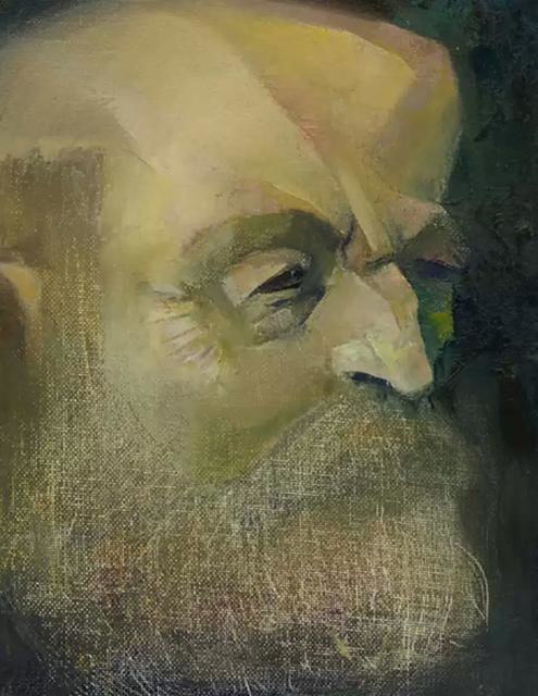 Картина под названием "мой месье Поль Сеза…" - Tensil, Подлинное произведение искусства, Масло