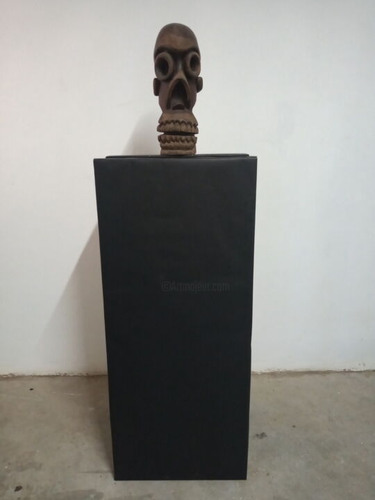 Sculpture titled "Autoexpresión" by Teófilo Reyes, Original Artwork, Wood