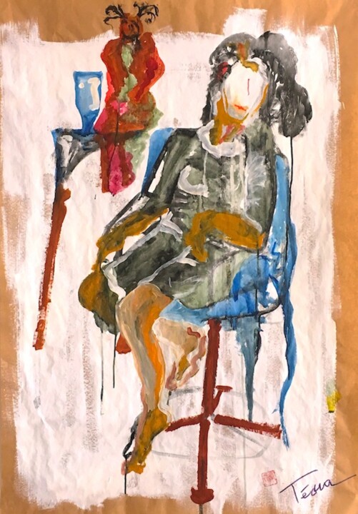 Painting titled "Le Diable n'est jam…" by Téoua, Original Artwork, Acrylic
