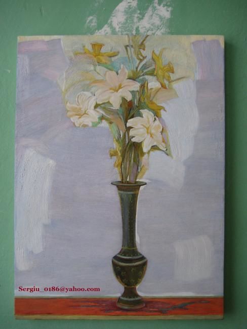 Painting titled "Lilium" by Tepes, Original Artwork, Oil