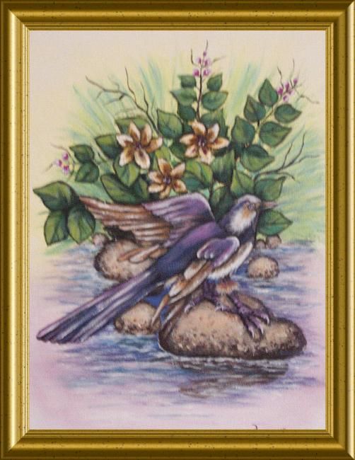 Peinture intitulée "Bel oiseau" par Térégia, Œuvre d'art originale