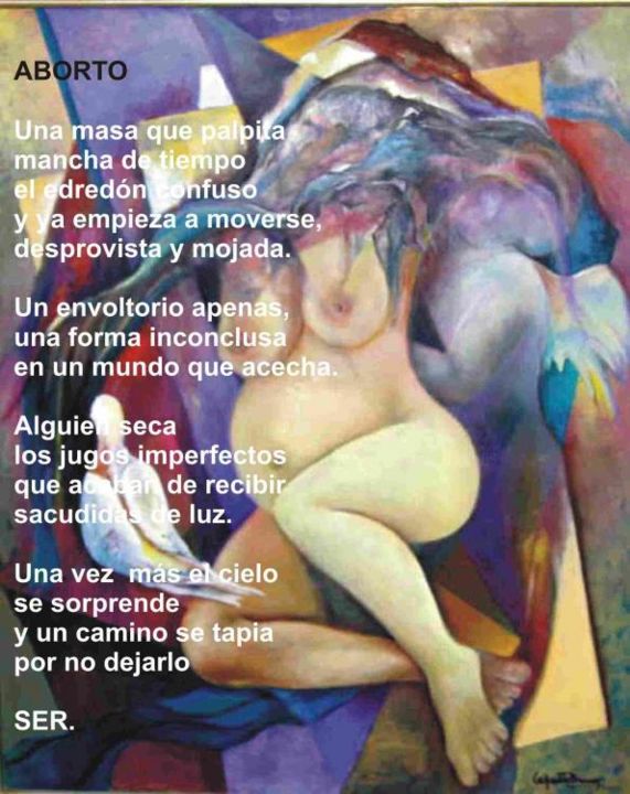 Artigianato intitolato "Aborto de Teresa Pa…" da Teresa Palazzo Conti  (Poemas), Opera d'arte originale
