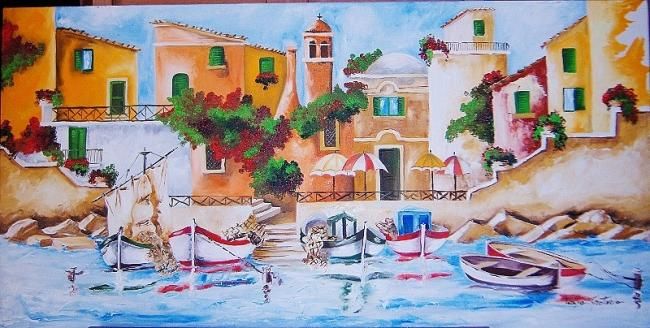 Painting titled "marino" by Teresa Grotteria, Original Artwork