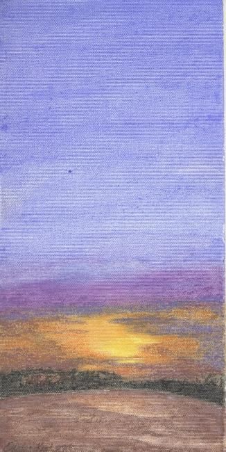 Malarstwo zatytułowany „Winter Sunrise” autorstwa Teresa Kent, Oryginalna praca, Olej