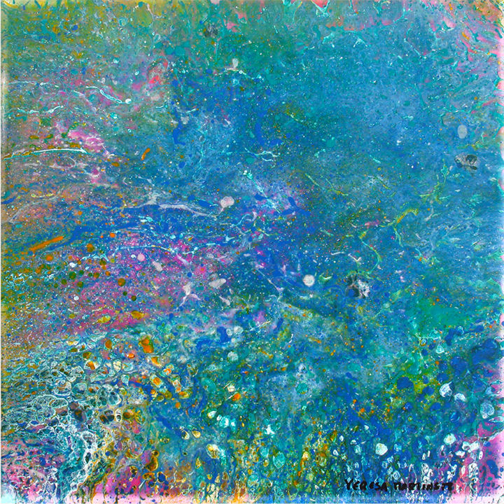 Pintura intitulada "Water lilies" por Teresa Martins, Obras de arte originais, Outro