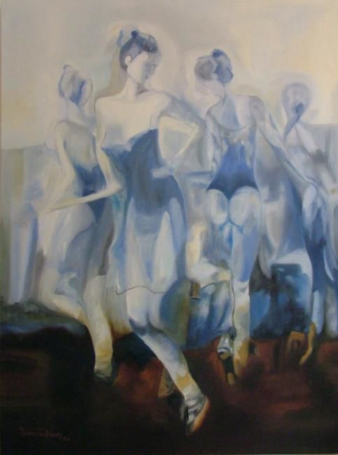 Pintura titulada "BAILARINAS" por Teresa Nery, Obra de arte original