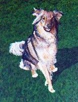 Schilderij getiteld "Custom Dog Portrait" door Teresa Turner, Origineel Kunstwerk, Olie