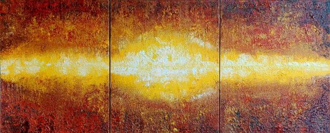 Pittura intitolato "SUNSET TRYPTICH" da Teresa Wegrzyn, Opera d'arte originale, Acrilico
