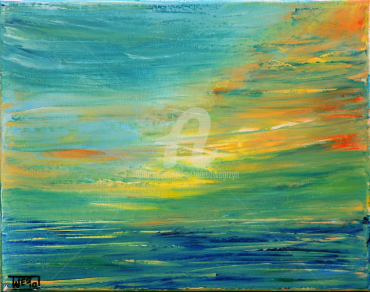 Painting titled "DREAM" by Teresa Wegrzyn, Original Artwork, Acrylic