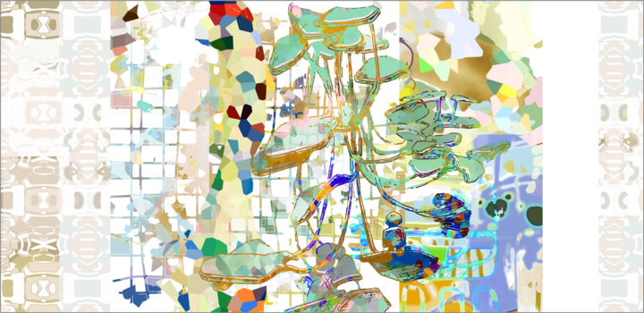 Digitale Kunst getiteld "Relativity-Texture" door Tero Takala, Origineel Kunstwerk, Digitaal Schilderwerk