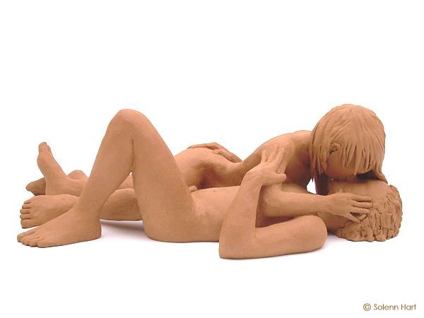 Sculpture intitulée "désirés : couple en…" par Solenn Hart, Œuvre d'art originale