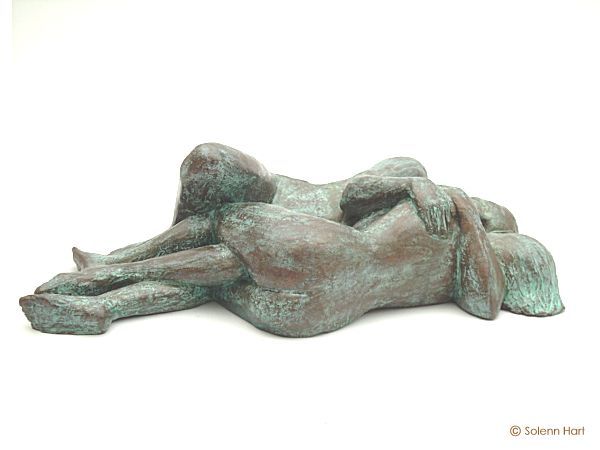 Sculpture intitulée "avril : couple amou…" par Solenn Hart, Œuvre d'art originale