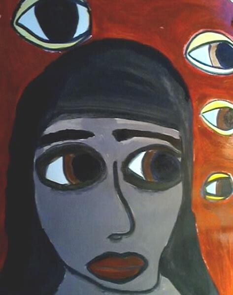 Painting titled "The Nun Who Heard V…" by Terri Brown-Davidson, Original Artwork