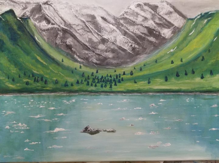 Painting titled "Alaska" by Terri Da Silva, Original Art, Acrylic