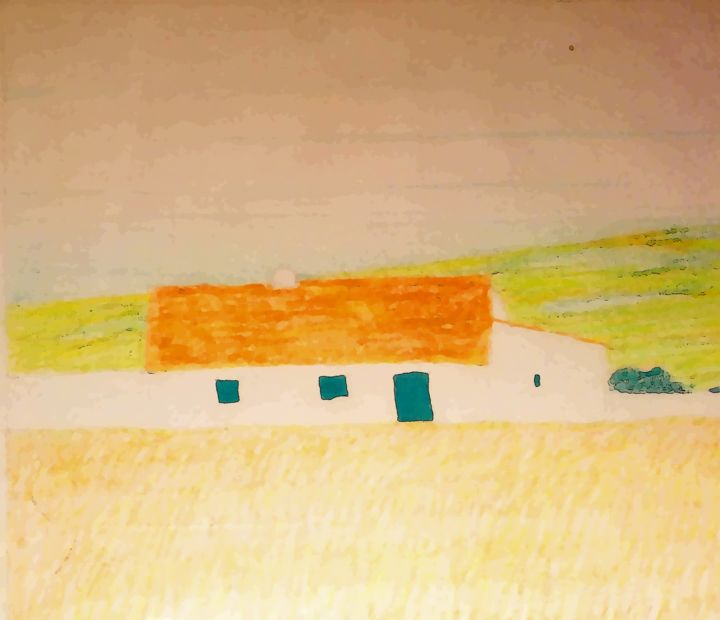 Peinture intitulée "MA MAISON ATELIER" par Jean-Paul Vignes, Œuvre d'art originale,