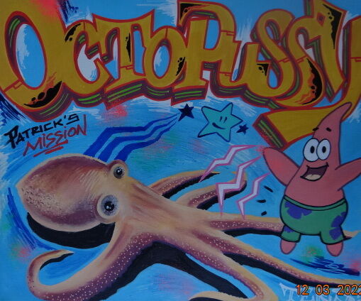Painting titled "OCTOPUSY" by Ters Graffiti - Street Art, Original Artwork, Acrylic