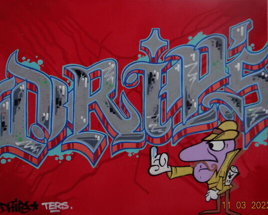 Peinture intitulée "DRIPS" par Ters Graffiti - Street Art, Œuvre d'art originale, Bombe aérosol