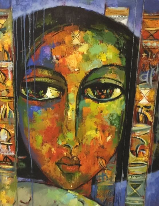 Peinture intitulée "img-6656.jpg" par Tesfaye Gashe, Œuvre d'art originale