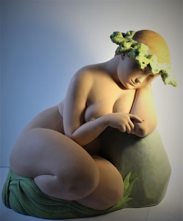 Sculpture titled "LADYBUG" by Tetiana Albitska-Kostomarova, Original Art, Stone