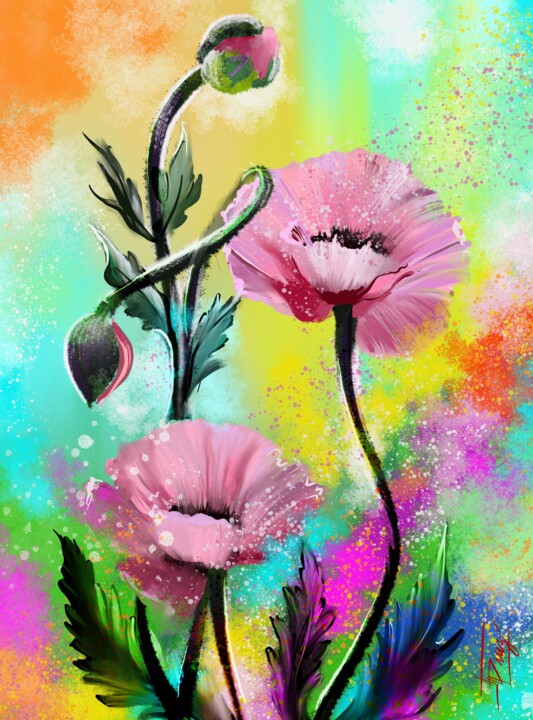 Digital Arts titled "Spring is in the mo…" by Tetiana Blyzenko, Original Artwork, Digital Painting