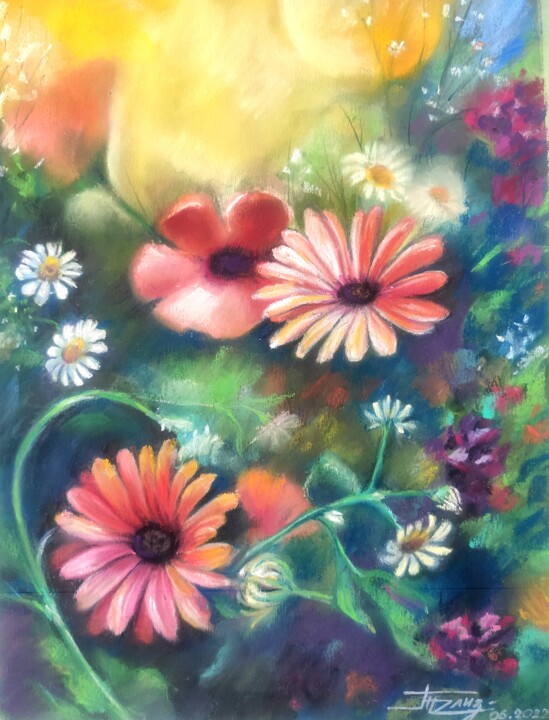 Painting titled "June" by Tetiana Blyzenko, Original Artwork, Pastel