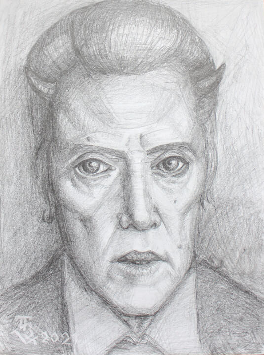 Drawing titled "Christopher Walken" by Tetiana Bogdanova, Original Artwork, Pencil