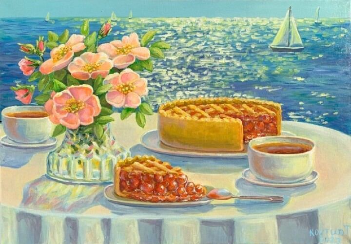 "Cherry pie" başlıklı Tablo Tetiana Kovtun tarafından, Orijinal sanat, Akrilik Ahşap Sedye çerçevesi üzerine monte edilmiş