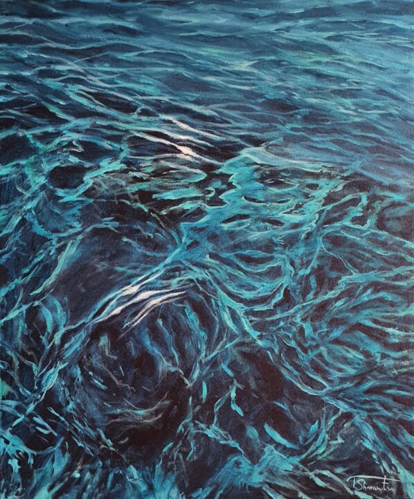 Pintura intitulada "Sea Patterns" por Tetiana Sharanutsa, Obras de arte originais, Acrílico