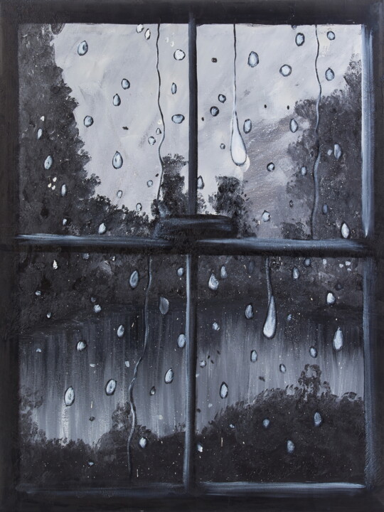 Gravures & estampes intitulée "Rain Painting" par Tetiana Surshko (SurshkoArt), Œuvre d'art originale, Impression numérique