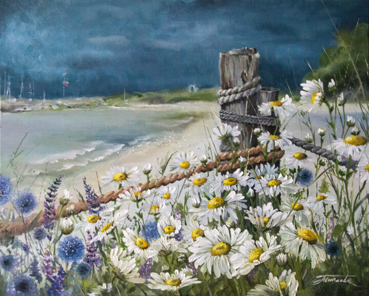 Painting titled ""BEFORE THE STORM"…" by Tetiana Tiplova, Original Artwork, Oil
