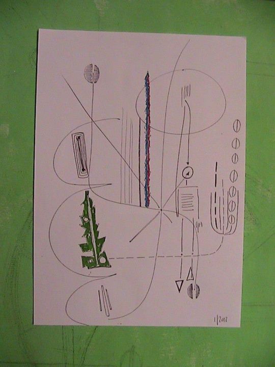 Painting titled "bozza II" by Stefano Orzes, Original Art,