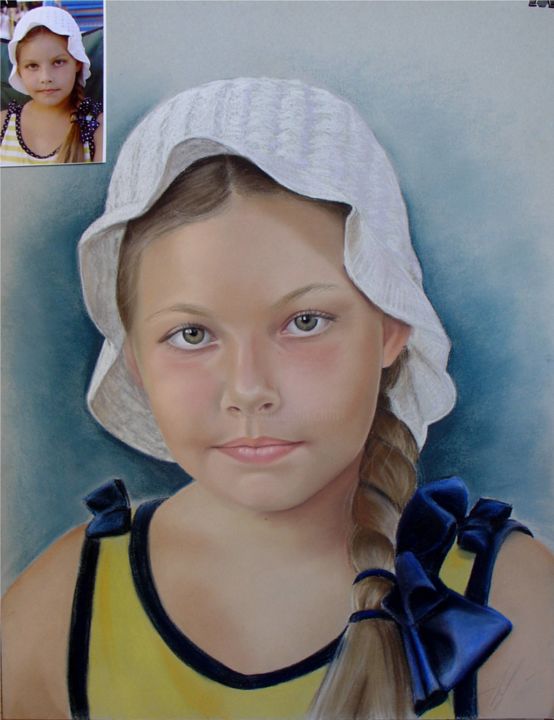 Dibujo titulada "Sophia" por Tetyana Marchenko (Mart), Obra de arte original, Pastel