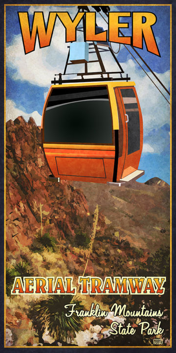 Digital Arts titled "Wyler Aerial Tram" by Jim Sanders, Original Artwork